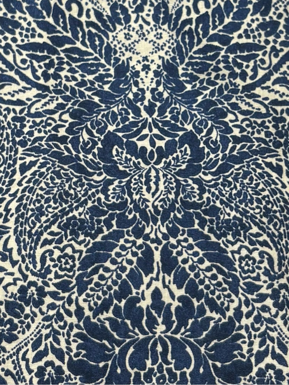 Chico's Blue White Embroidered Tunic Popover Top Linen Blend Size 3/US XL - Picture 4 of 11